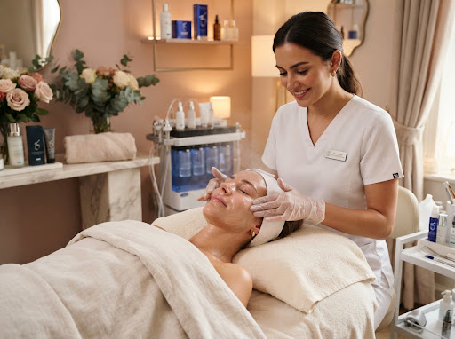 Tratamiento facial profesional de cosmiatría con Gladys